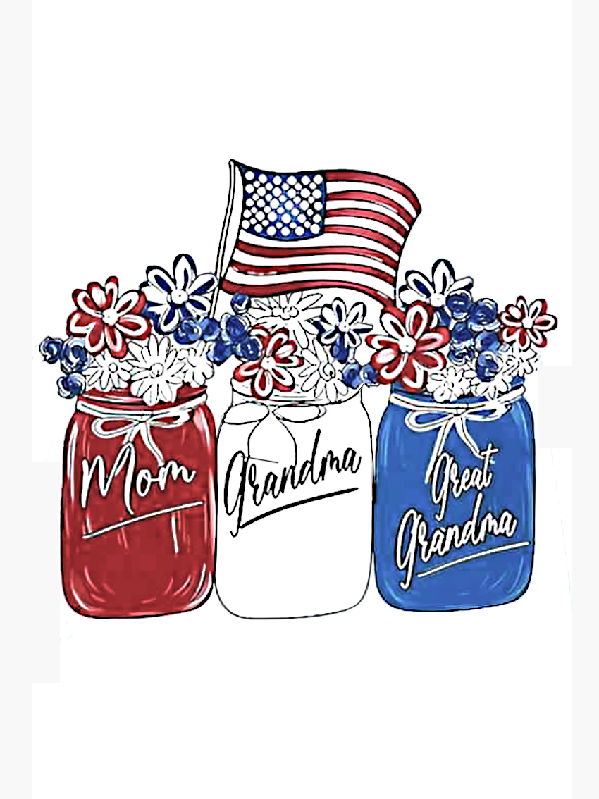 Mom Grandma Great-grandma Independence Day Bottles T-shirt