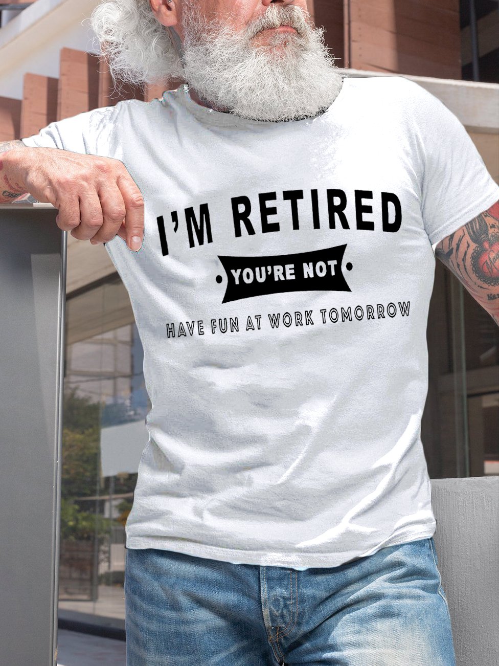 Funny Retirement Gift Retired Crew Neck T-shirt