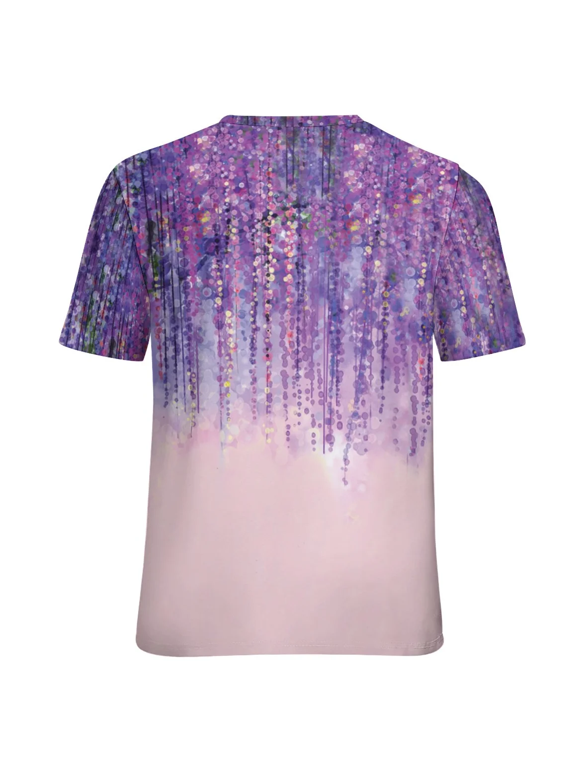 Casual Gradient Floral Print Crew Neck T-Shirt