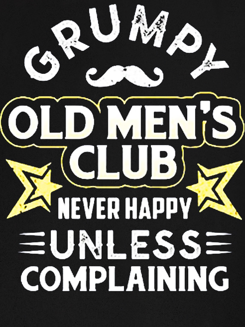 Funny Saying Grumpy Old Men’s Club Never Happy Unless Complaining Casual Crew Neck Tank Top