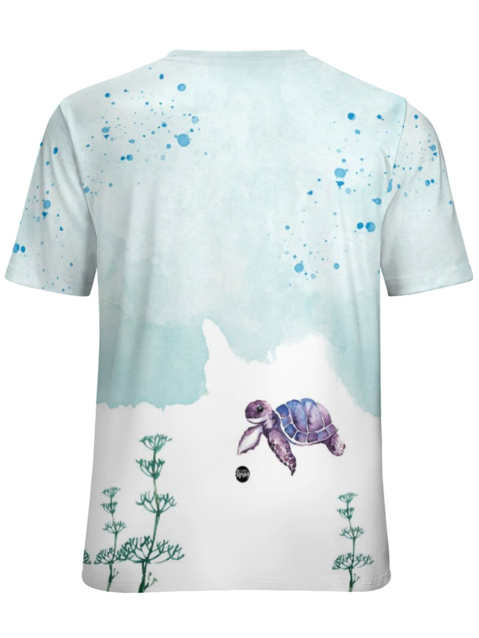 Womens Sea Turtle Print Casual T-Shirt