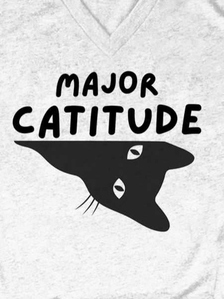 Lilicloth x Kat8lyst Major Catitude Women's Casual T-Shirt