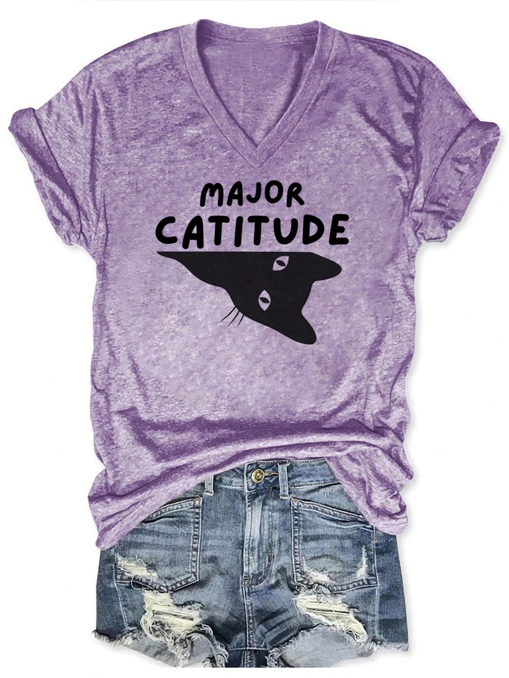 Lilicloth x Kat8lyst Major Catitude Women's Casual T-Shirt