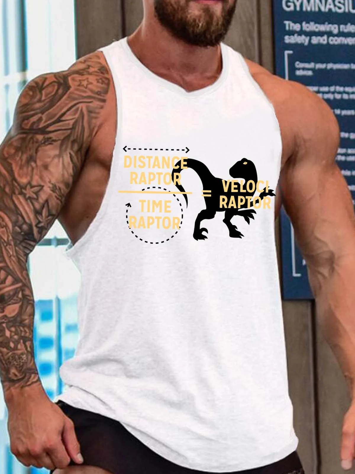 Animal Mathematical Formula Men’s Casual Tank Top