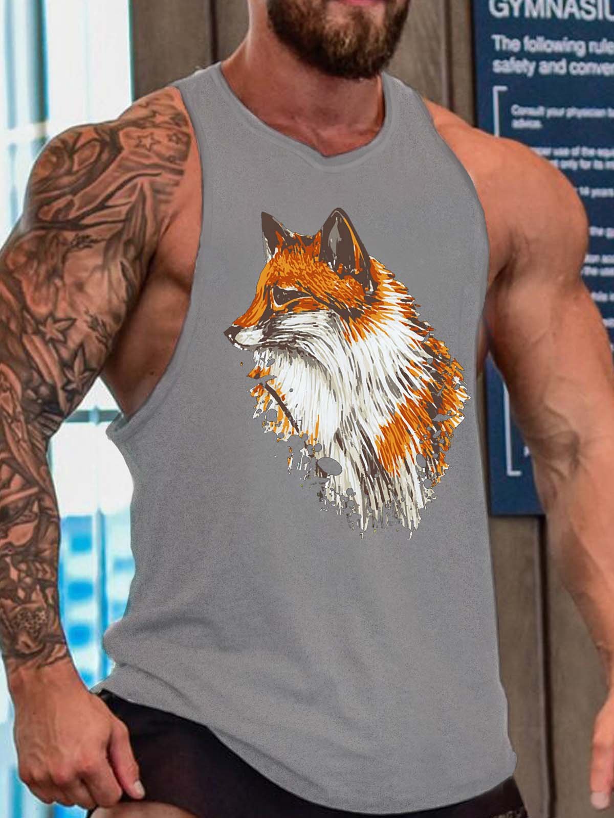 fox men’s Casual Tank Top