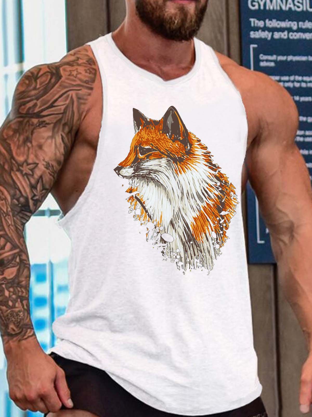 fox men’s Casual Tank Top