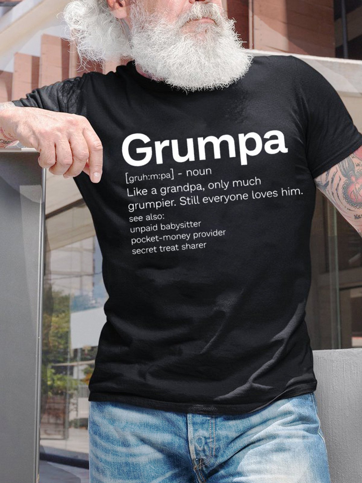 Grumpa Like A Grandpa Only Much Grumpier Men's T-Shirt