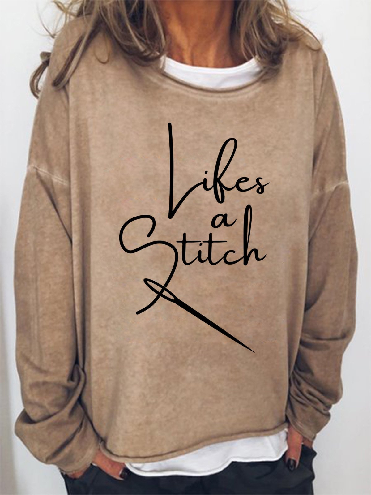 Lilicloth x Kat8lyst Lifes A Stitch Women's Sweatshirt