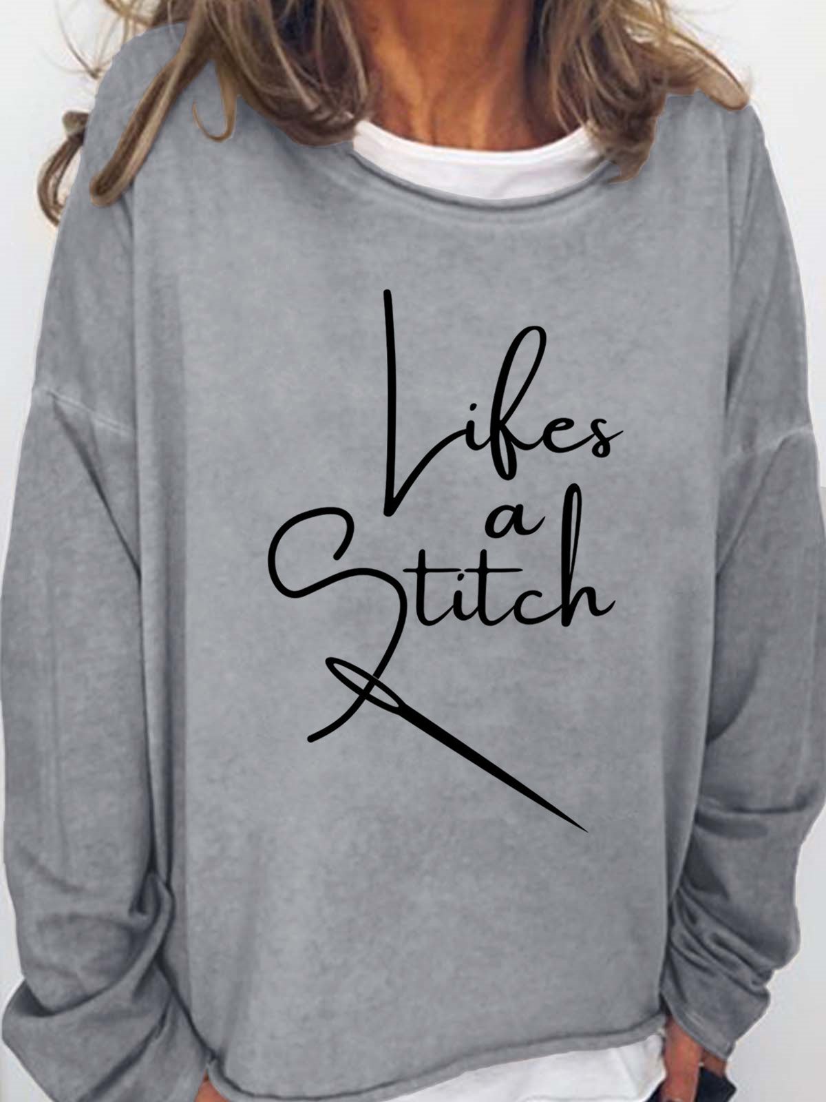 Lilicloth x Kat8lyst Lifes A Stitch Women's Sweatshirt