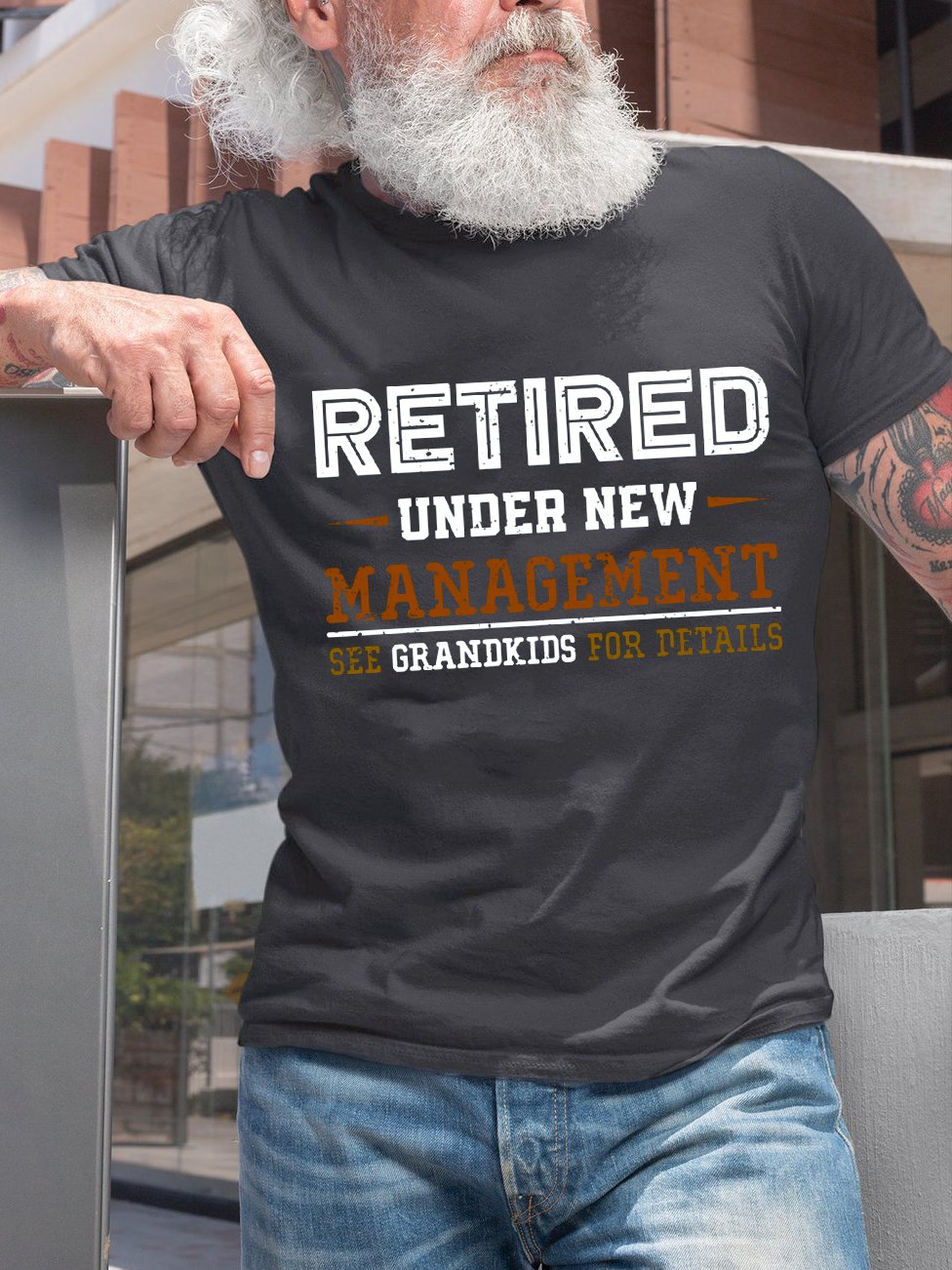 Retired Under New Management See Grandkids For Details T-Shirt