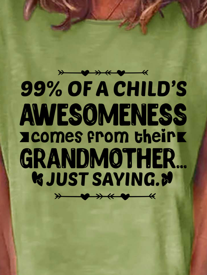 99% Of A Child's Awesomeness Comes From Their Grandmother Women's T-Shirt