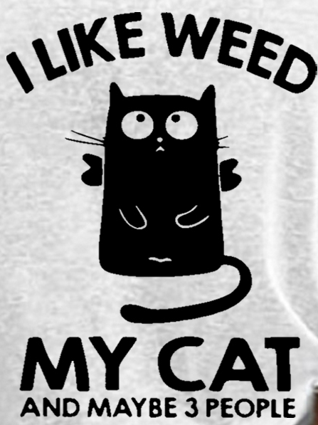 Women Funny Cat Lover I Like Weed My Cat And Maybe 3 People Cotton-Blend Tanks & Camis