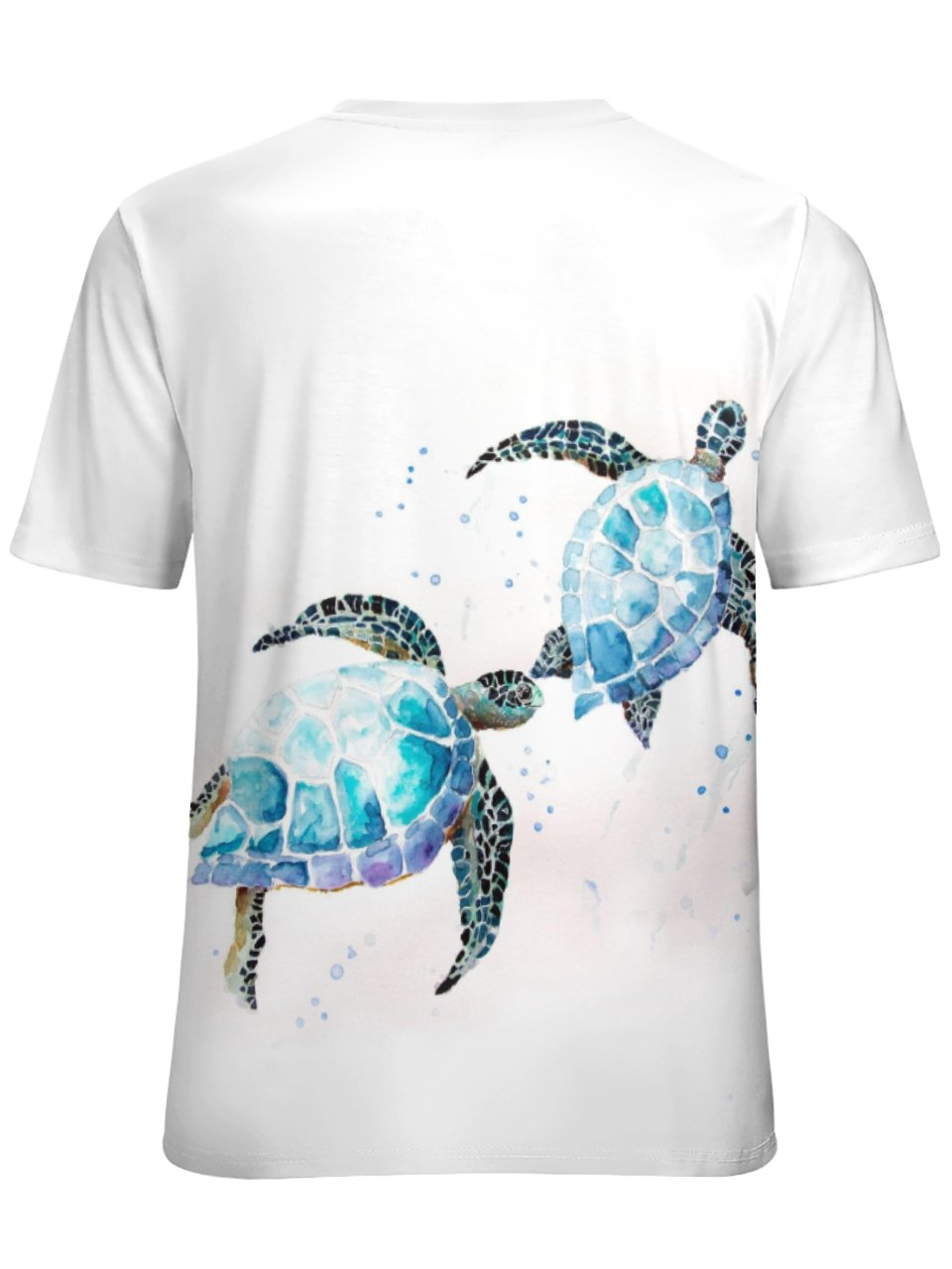 Women Watercolor sea turtle Simple T-Shirt