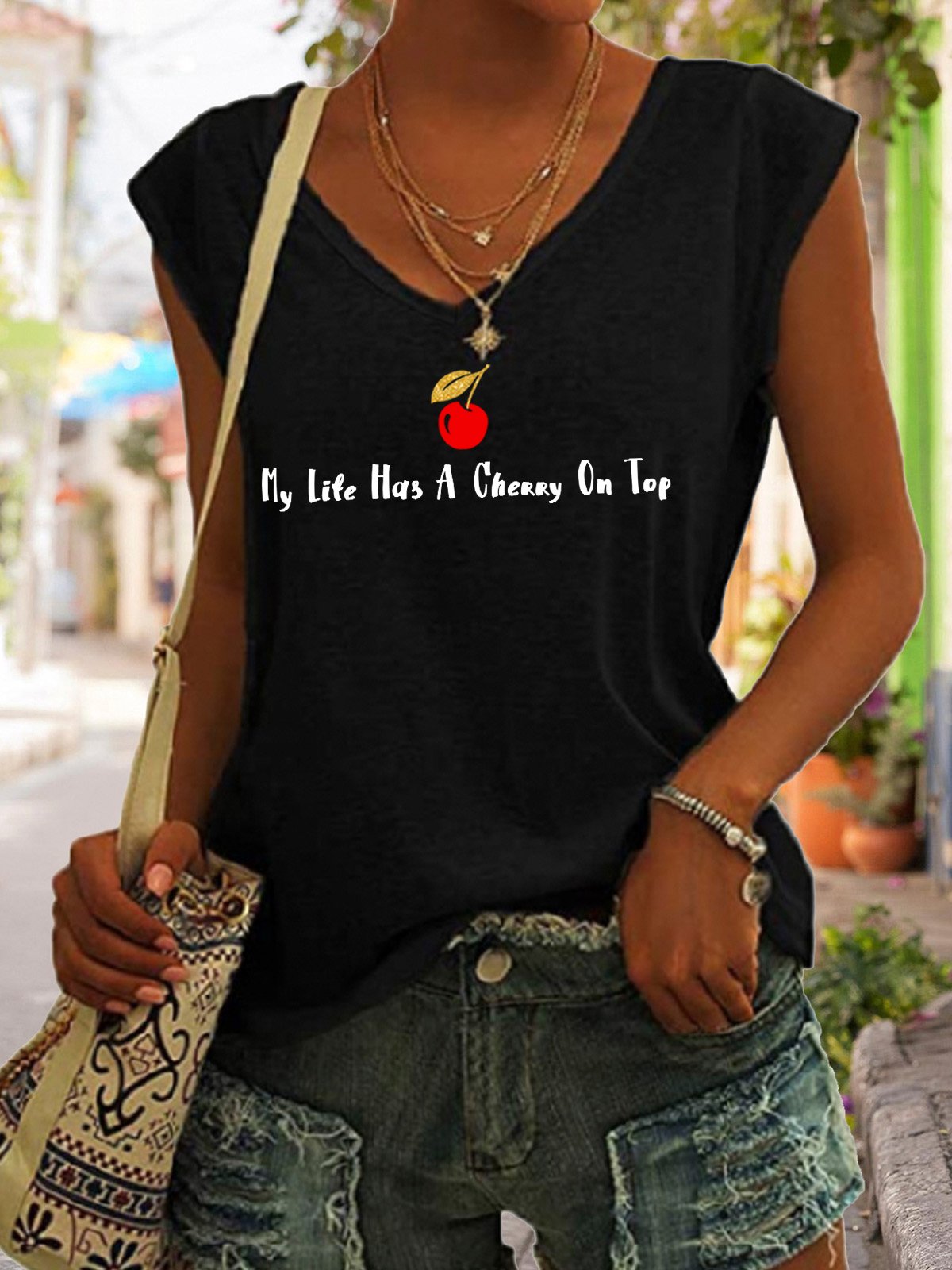 Lilicloth x Girlie a la Mode My Life Has A Cherry On Top Women's Tank & Cami