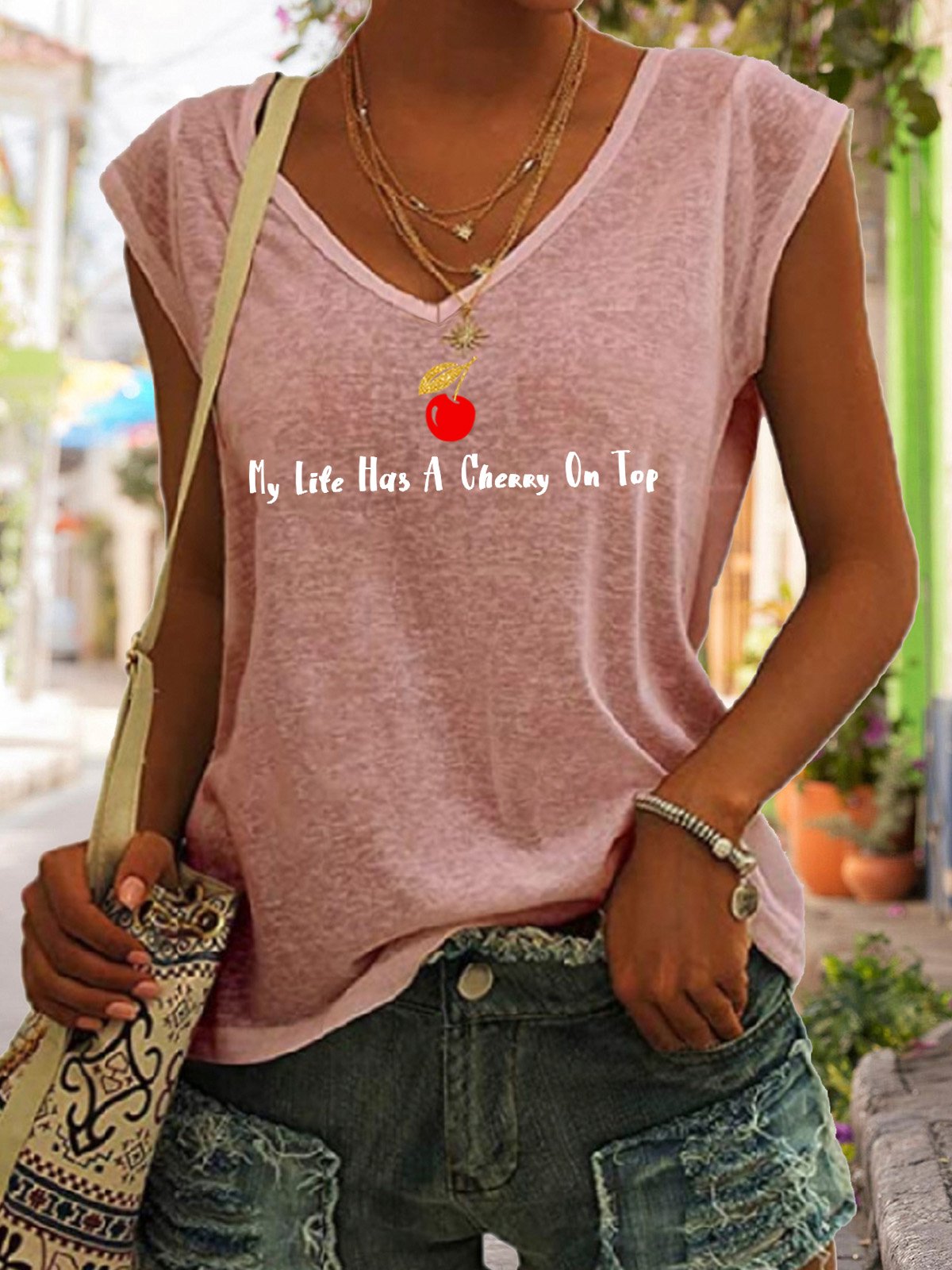 Lilicloth x Girlie a la Mode My Life Has A Cherry On Top Women's Tank & Cami