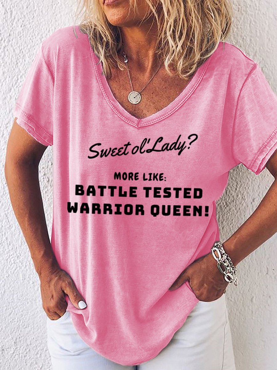 Lilicloth X Kat8lyst Sweet Ol' Lady More Like Battle Tested Warrior Queen Women's T-Shirt