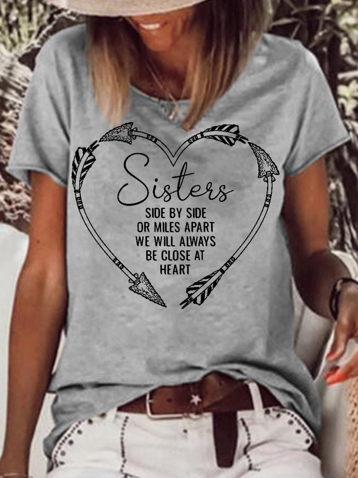 Womens Funny Sister  Casual T-Shirt