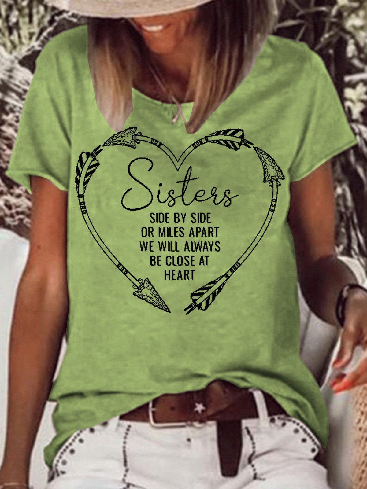 Womens Funny Sister  Casual T-Shirt