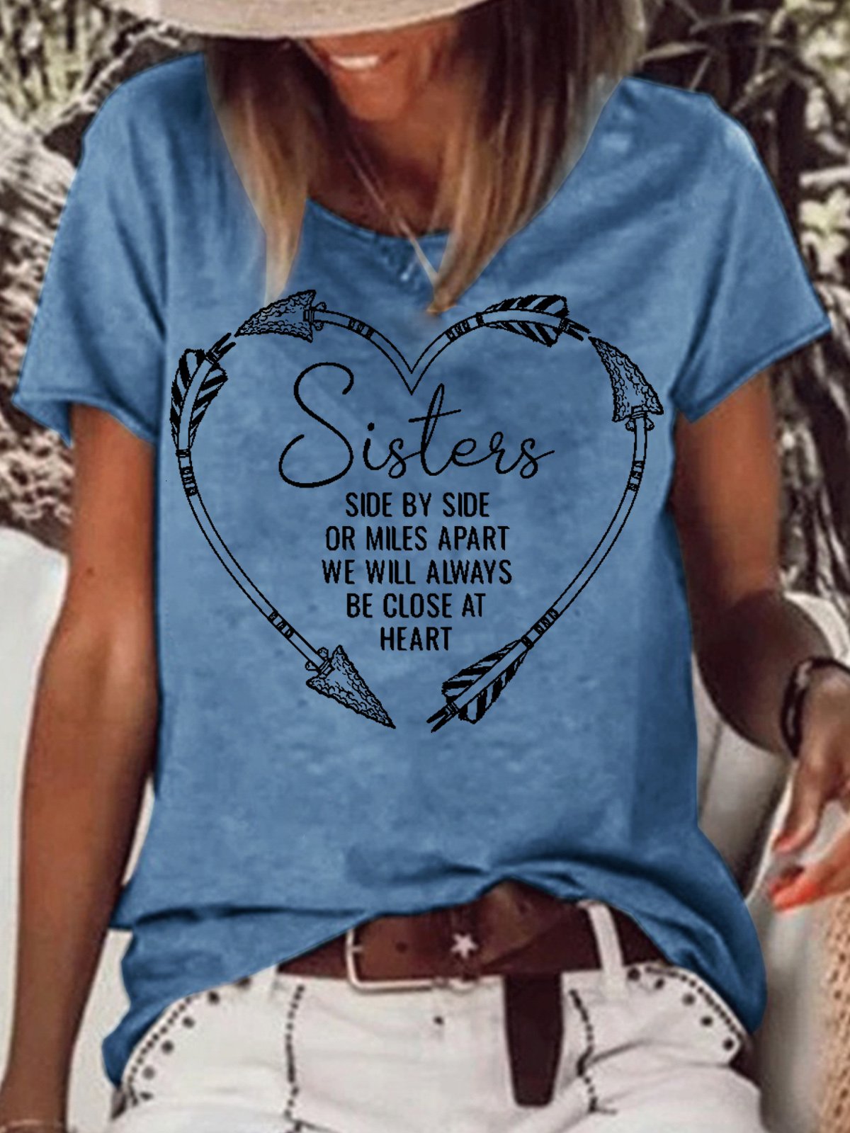 Womens Funny Sister  Casual T-Shirt