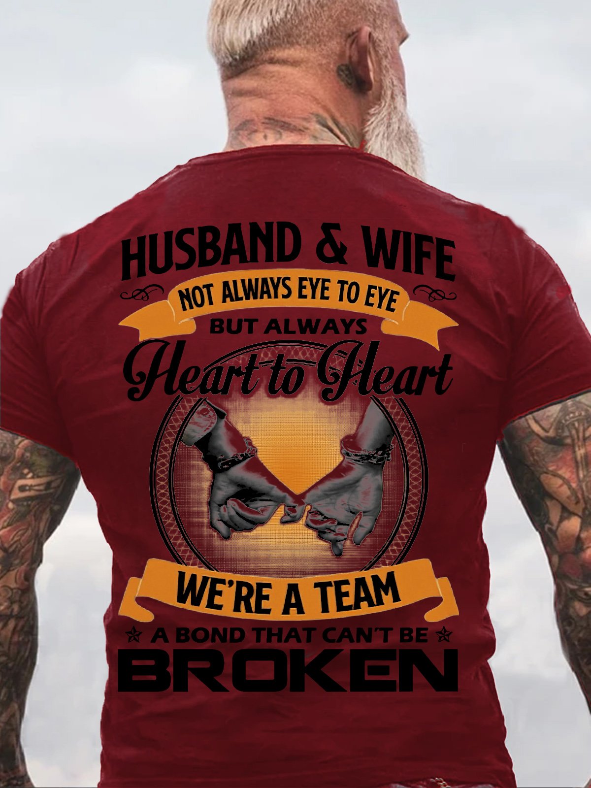 Womens Husband And Wife Not Always Eye To Eye But Always Heart To Heart Casual Cotton T-Shirt