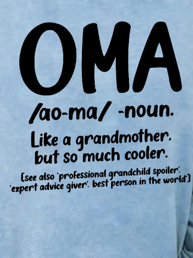 Women Funny Oma Grandmother Simple Sweatshirt