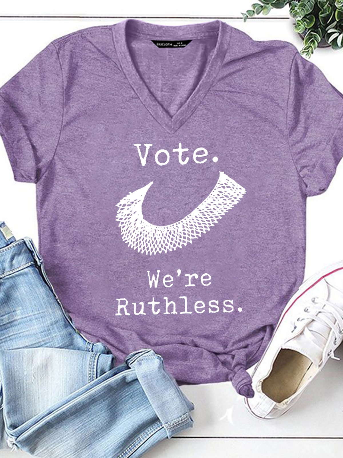 Womens Women Vote We're Ruthless V-Neck T-Shirt