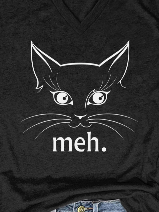 Cat Meh Women's Casual T-Shirt