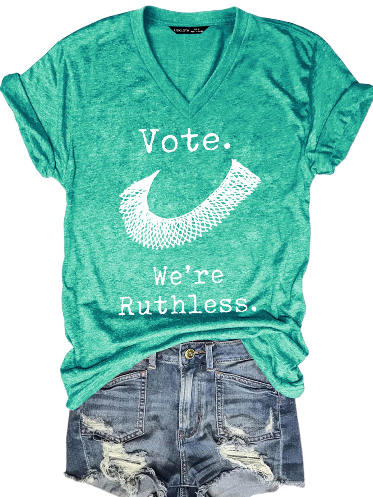 Womens Women Vote We're Ruthless V-Neck T-Shirt