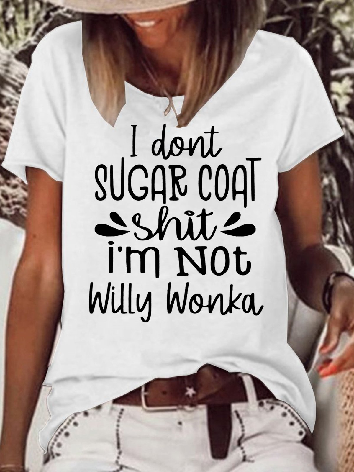 Womens I Don't Sugar Coat Casual T-Shirt