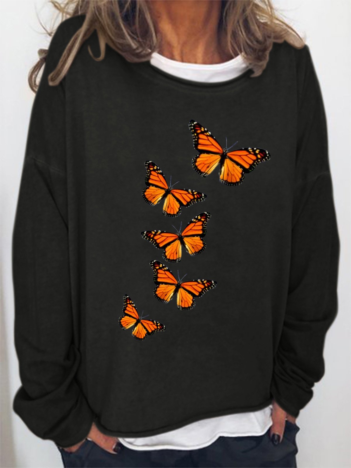 Butterfly Print Women's Sweatshirt