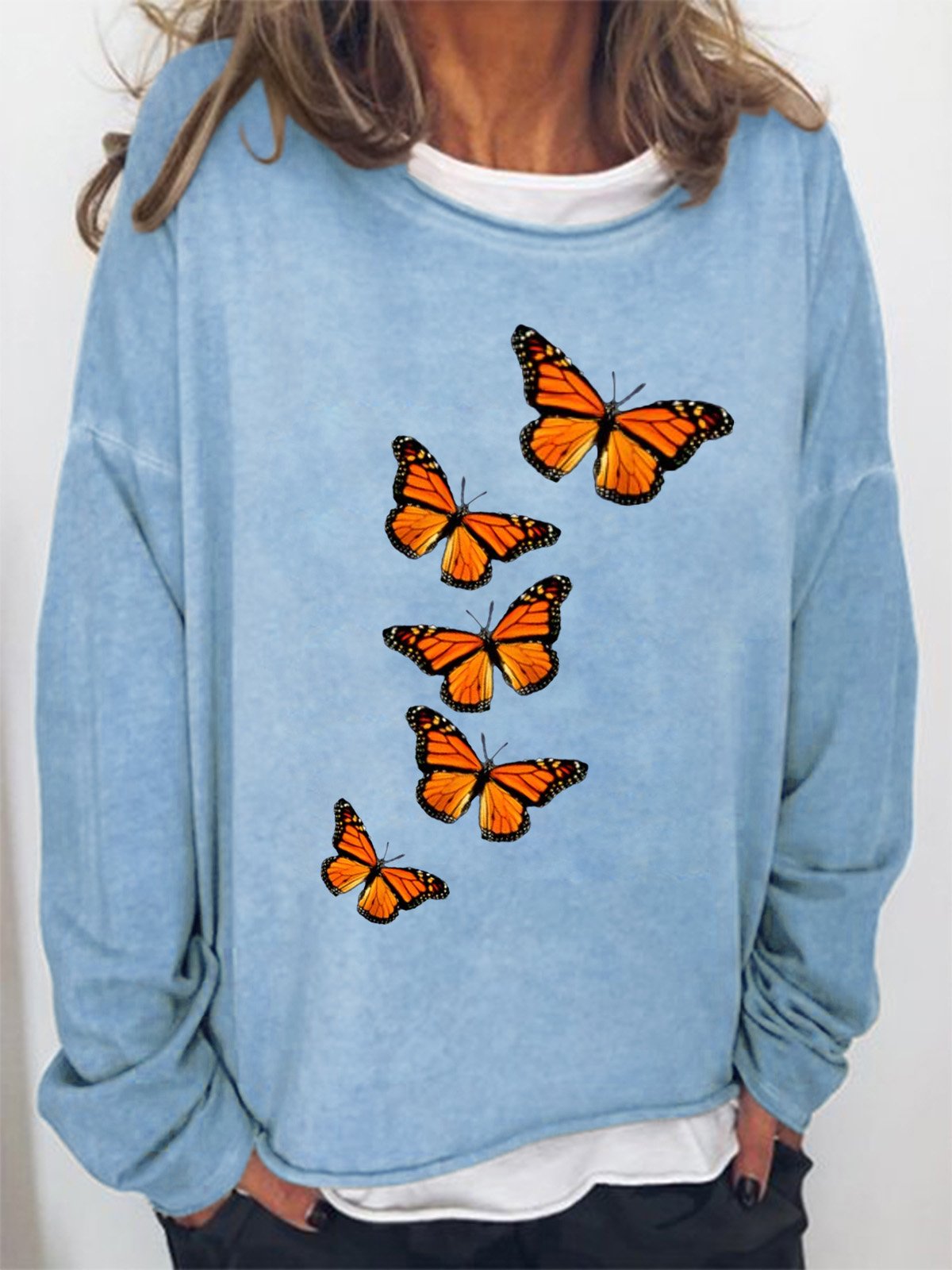 Butterfly Print Women's Sweatshirt