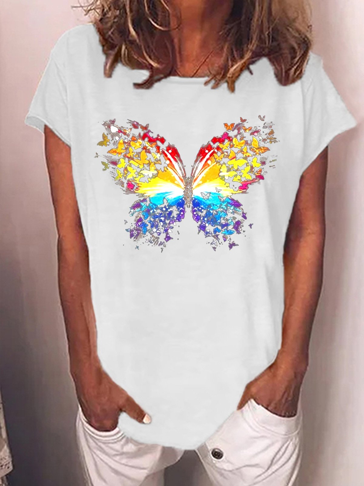 Butterfly Print Women's T-Shirt