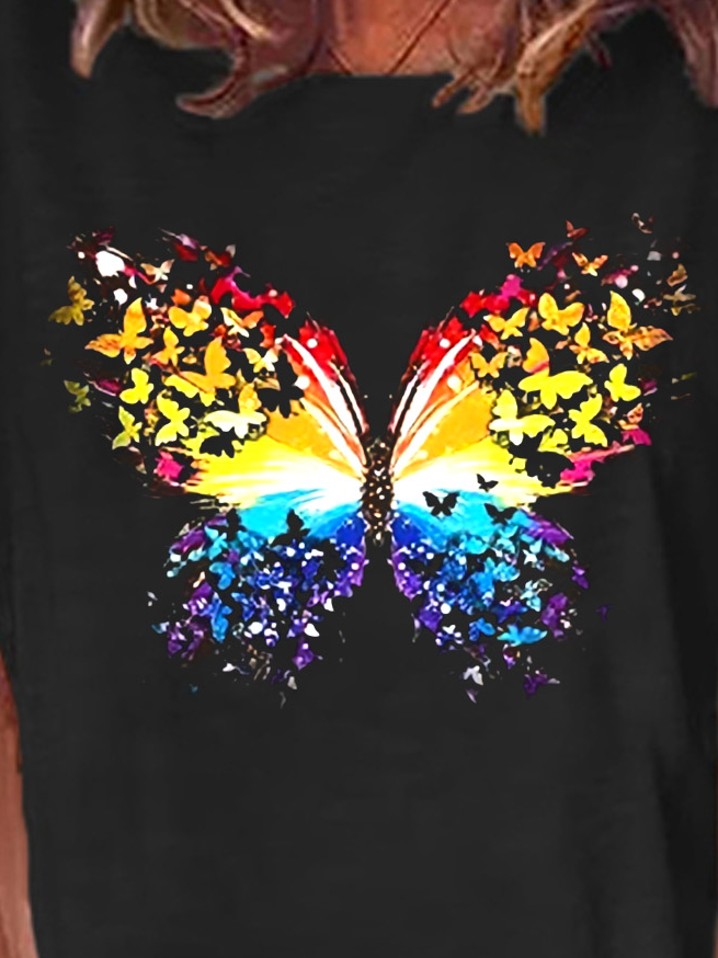 Butterfly Print Women's T-Shirt