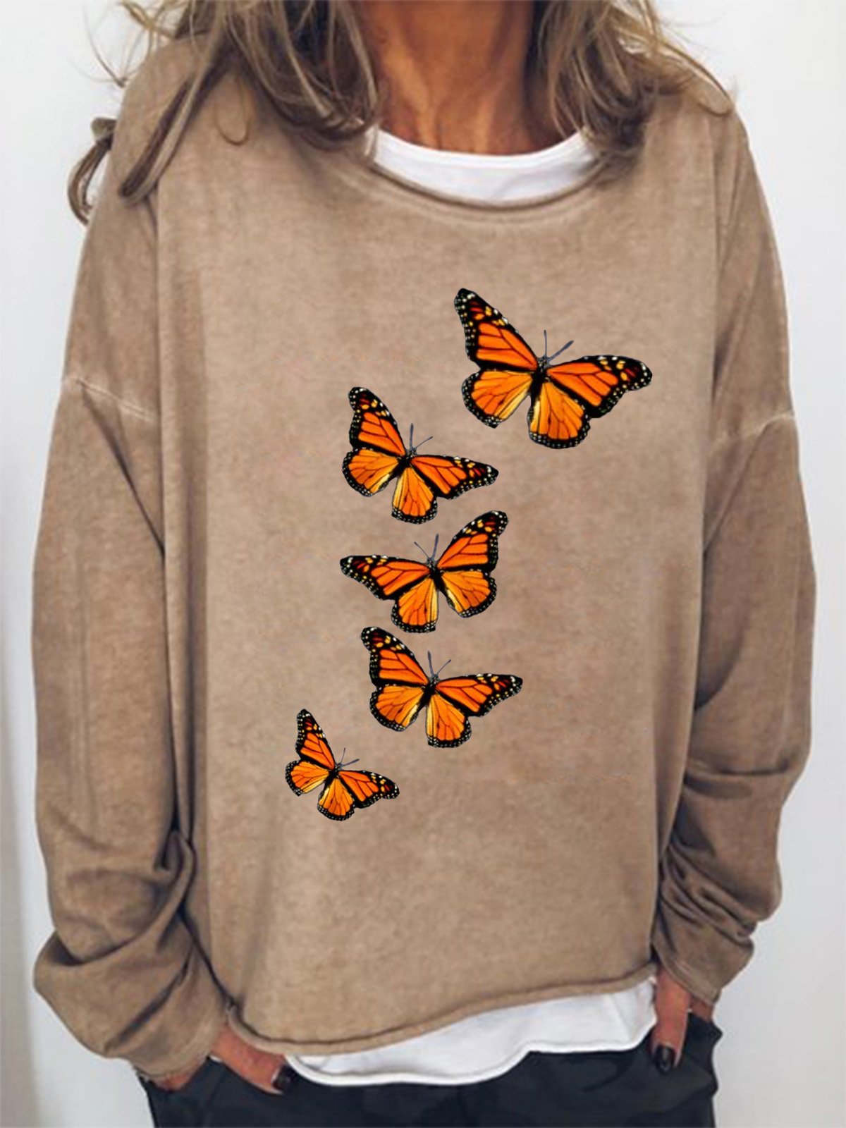 Butterfly Print Women's Sweatshirt