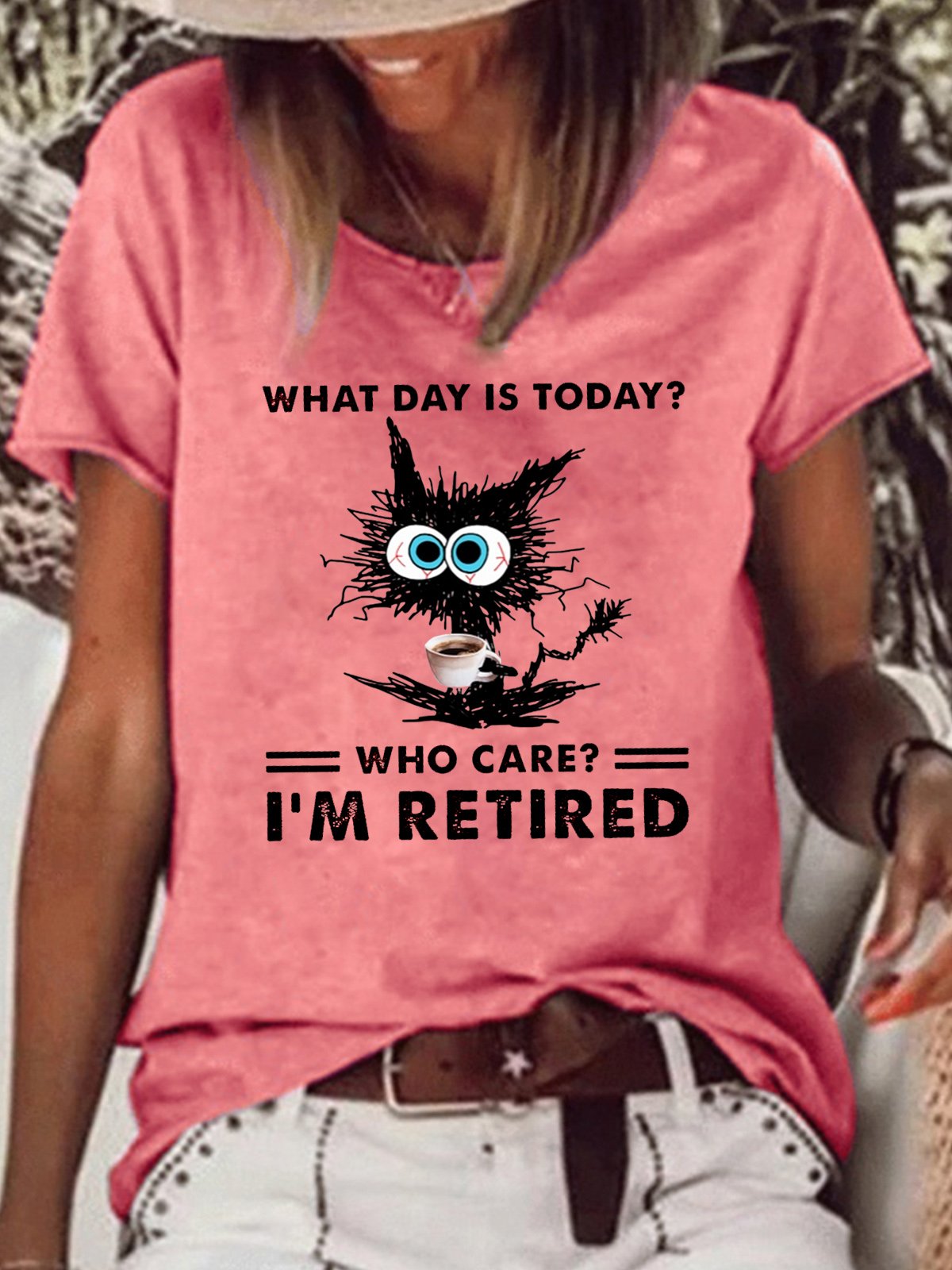 Womens Funny Retired Crew Neck T-Shirt