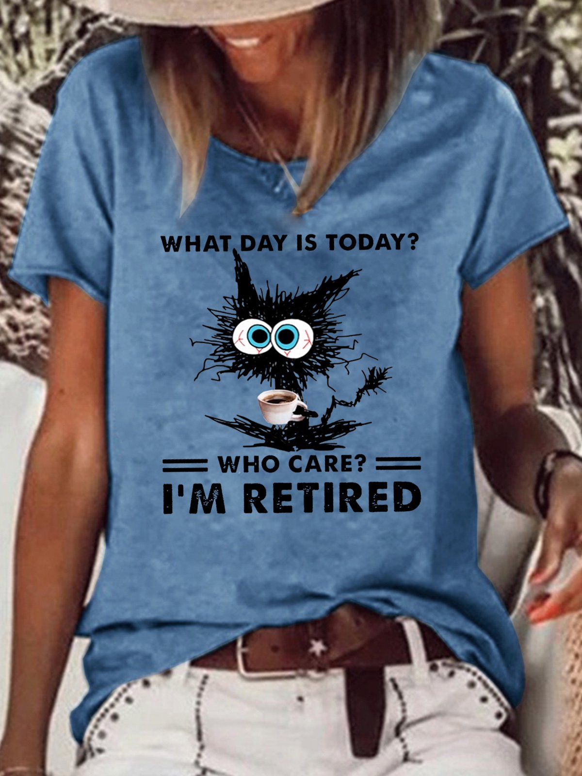 Womens Funny Retired Crew Neck T-Shirt