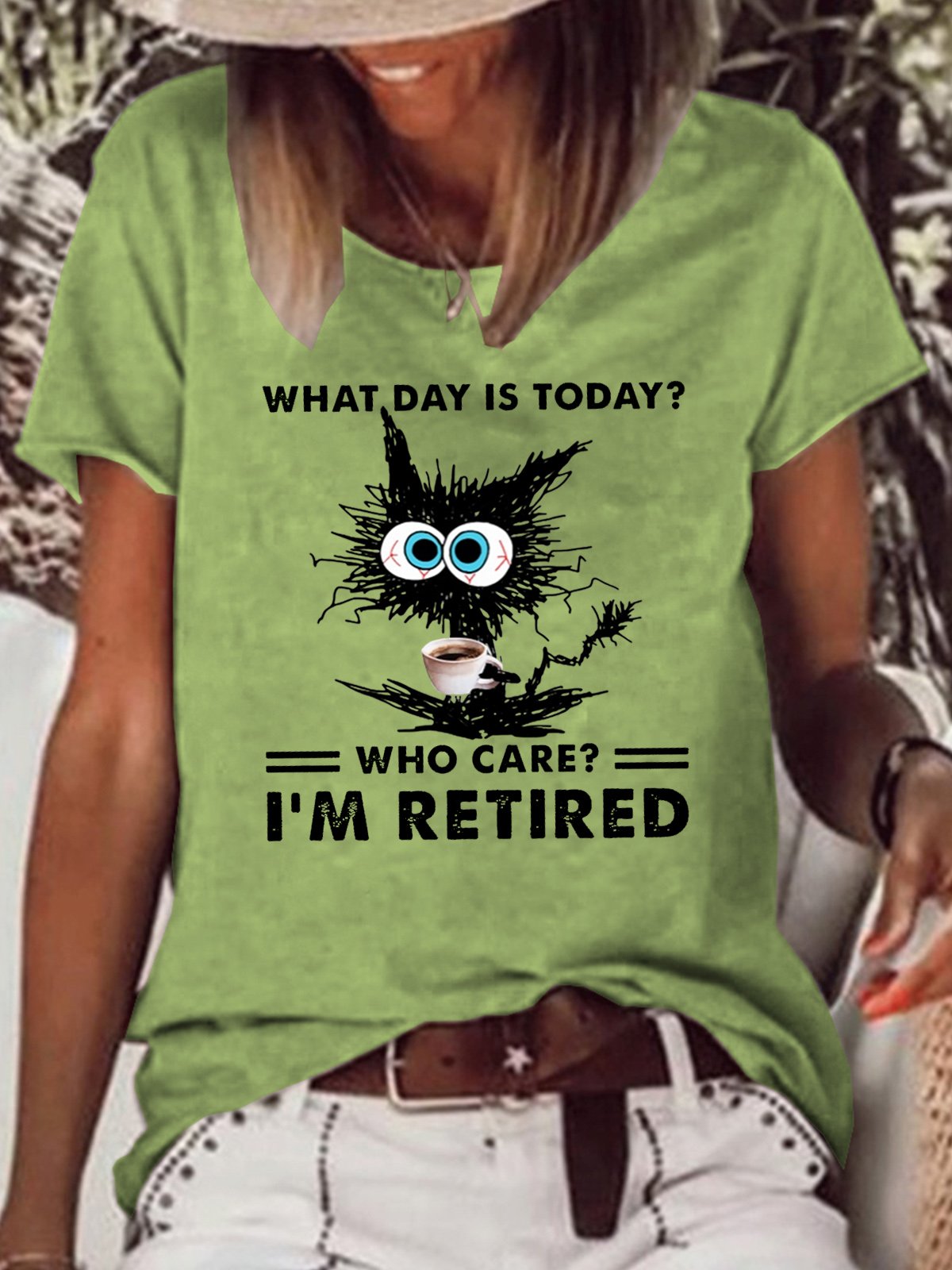 Womens Funny Retired Crew Neck T-Shirt