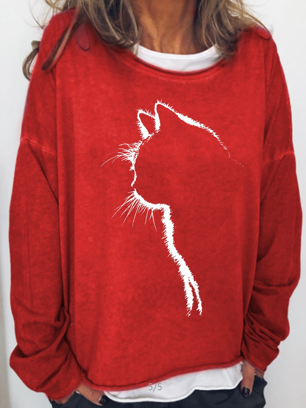 Womens Funny Cute Cat Lover Sweatshirts