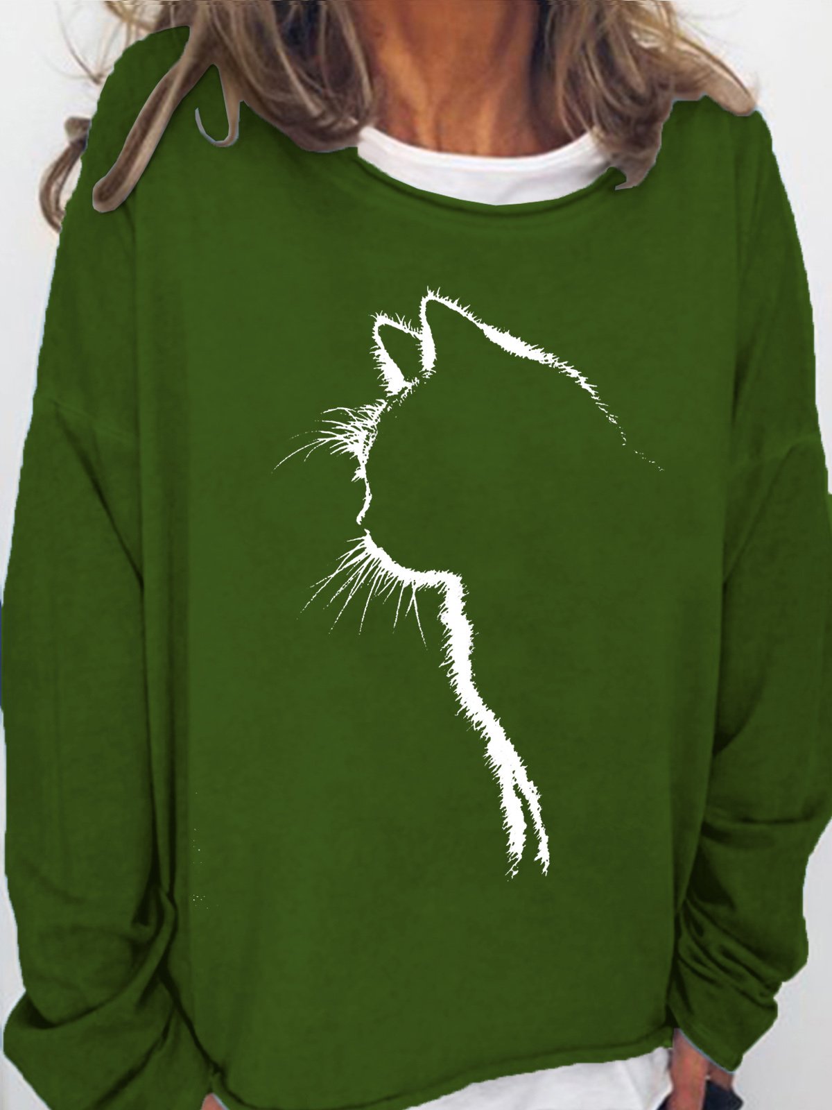 Womens Funny Cute Cat Lover Sweatshirts