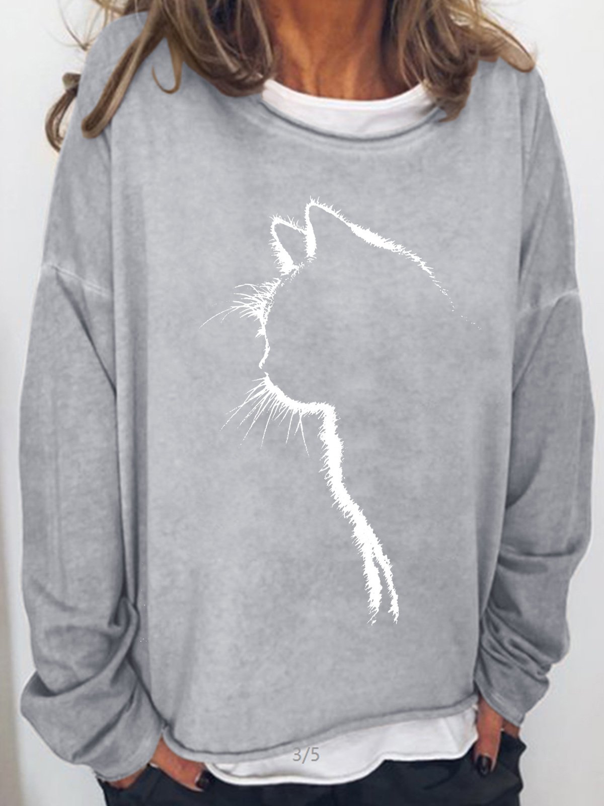 Womens Funny Cute Cat Lover Sweatshirts