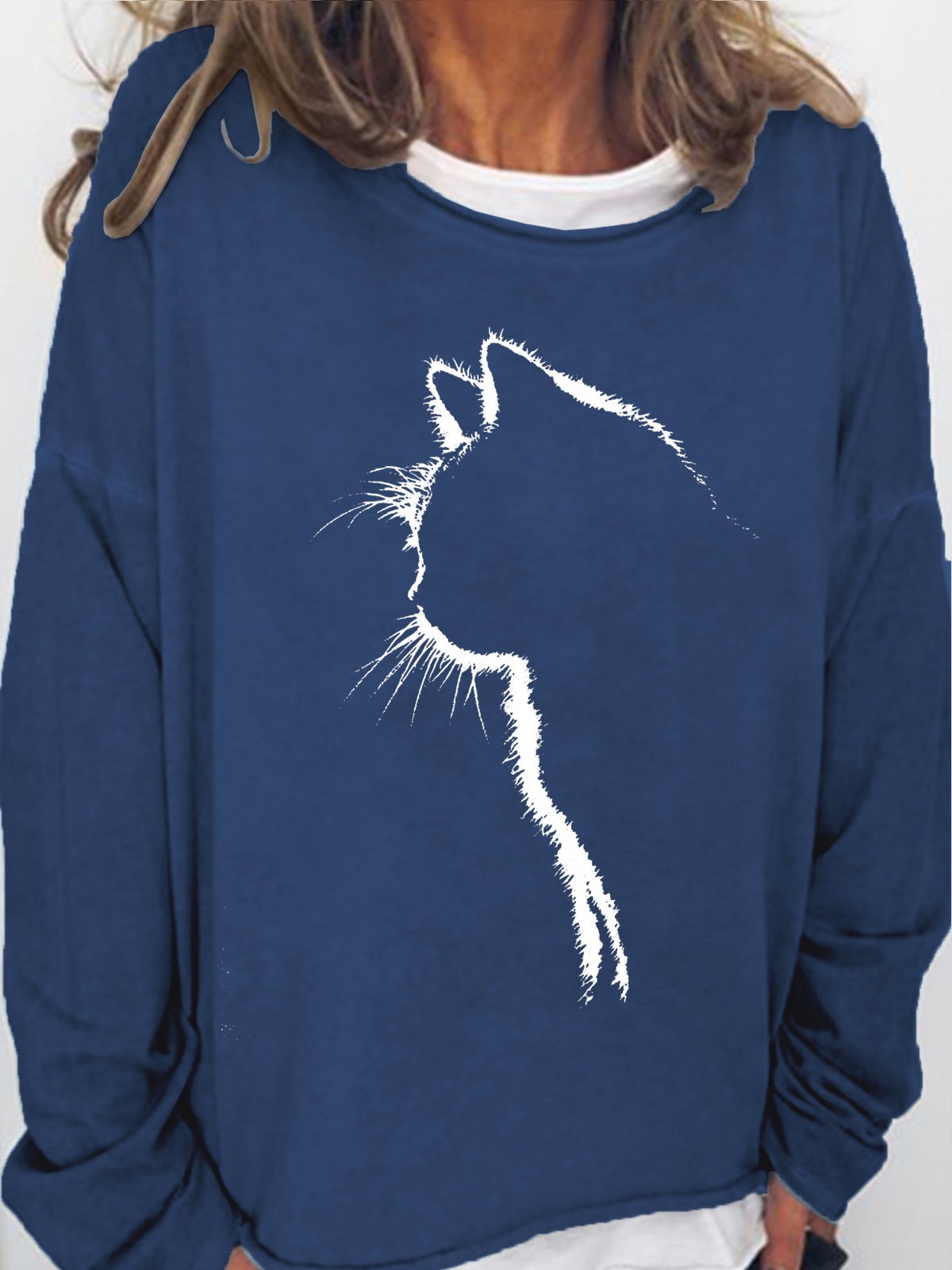 Womens Funny Cute Cat Lover Sweatshirts