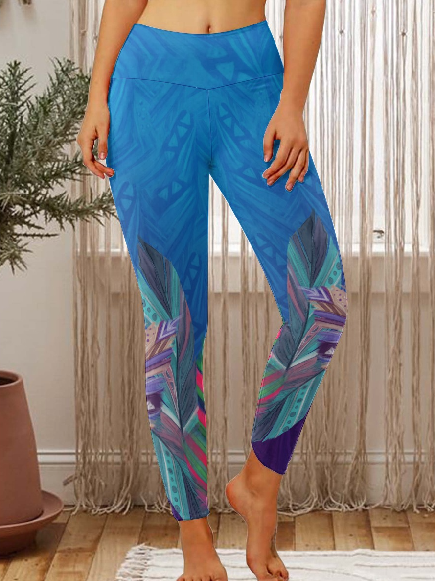 Lilicloth X Paula Boho Feather Women's Leggings