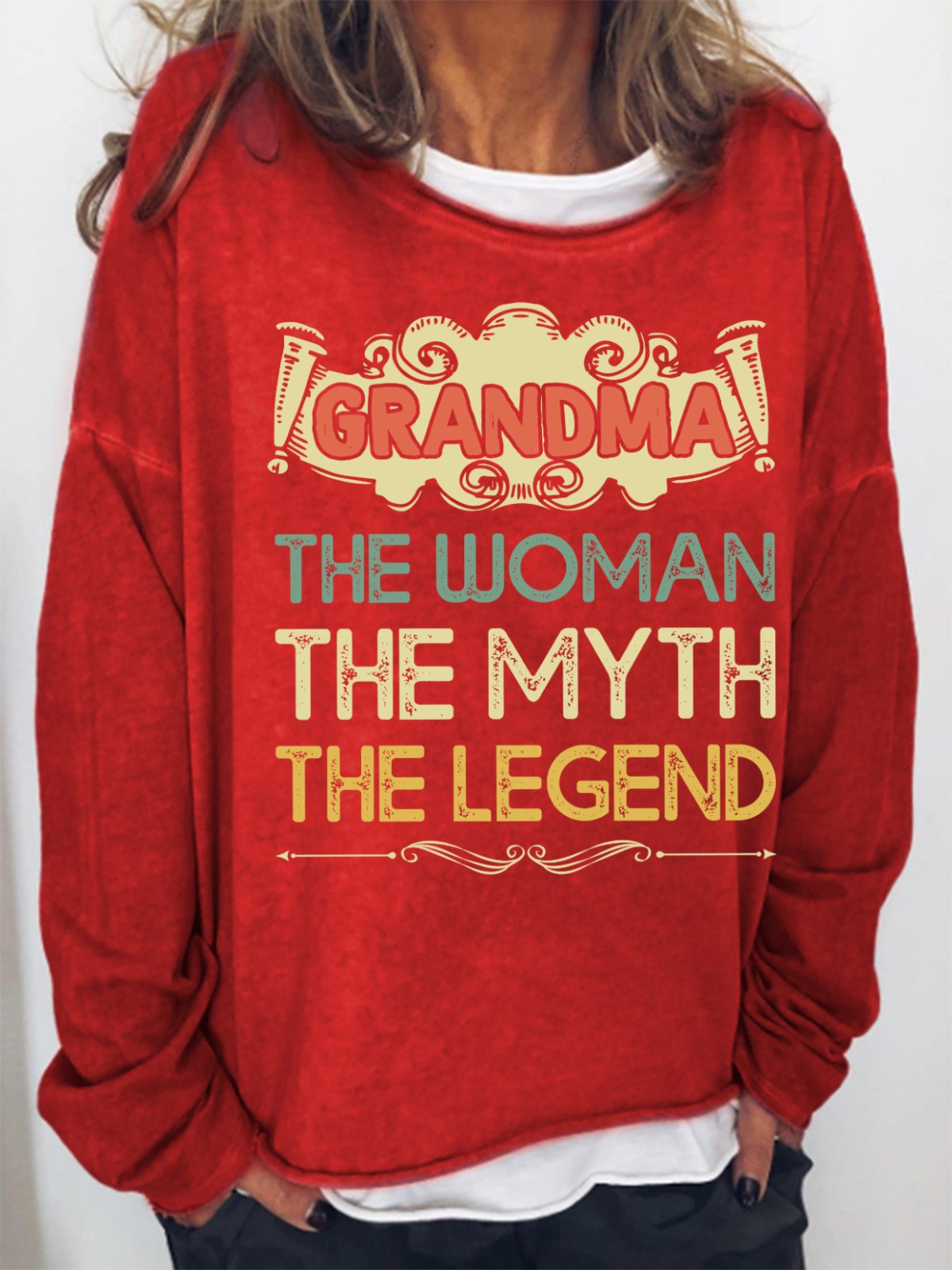 Grandma Women`s Loose Casual Sweatshirt