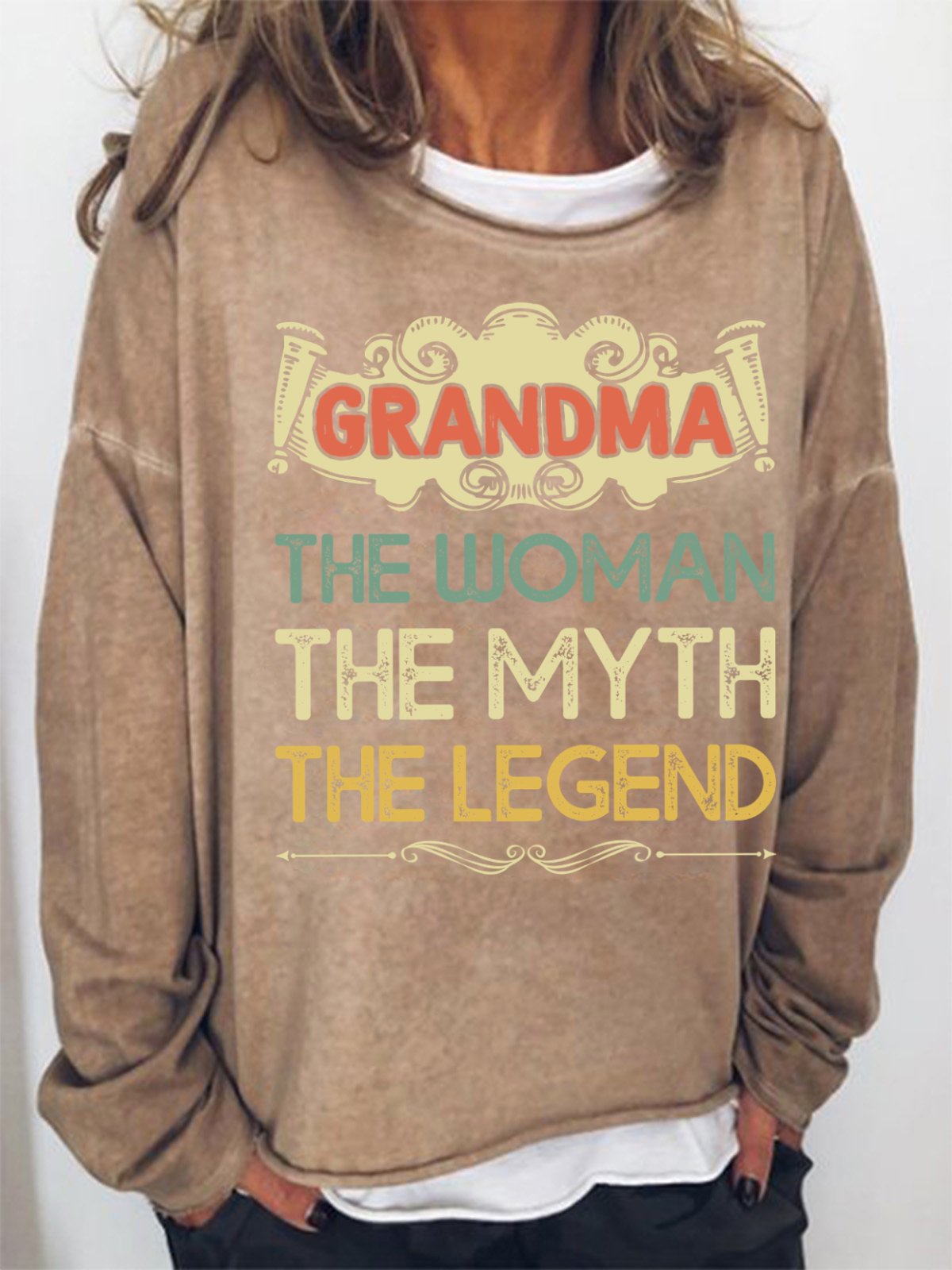 Grandma Women`s Loose Casual Sweatshirt