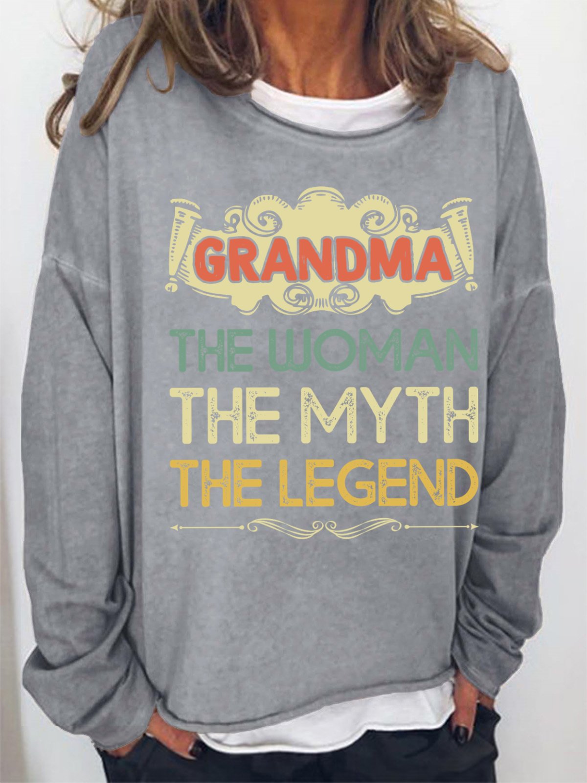 Grandma Women`s Loose Casual Sweatshirt