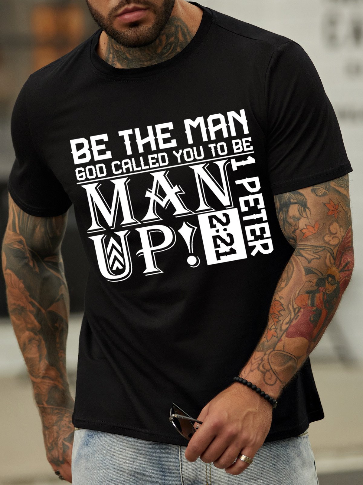 Be The Man God Called You To Be Man Up Men's T-Shirt