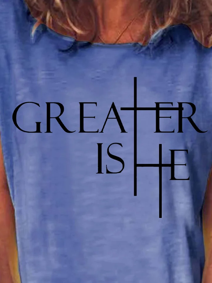 Greater Is He Cross Women's T-Shirt