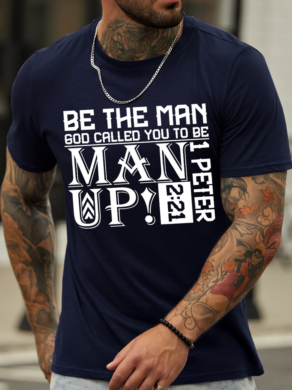 Be The Man God Called You To Be Man Up Men's T-Shirt