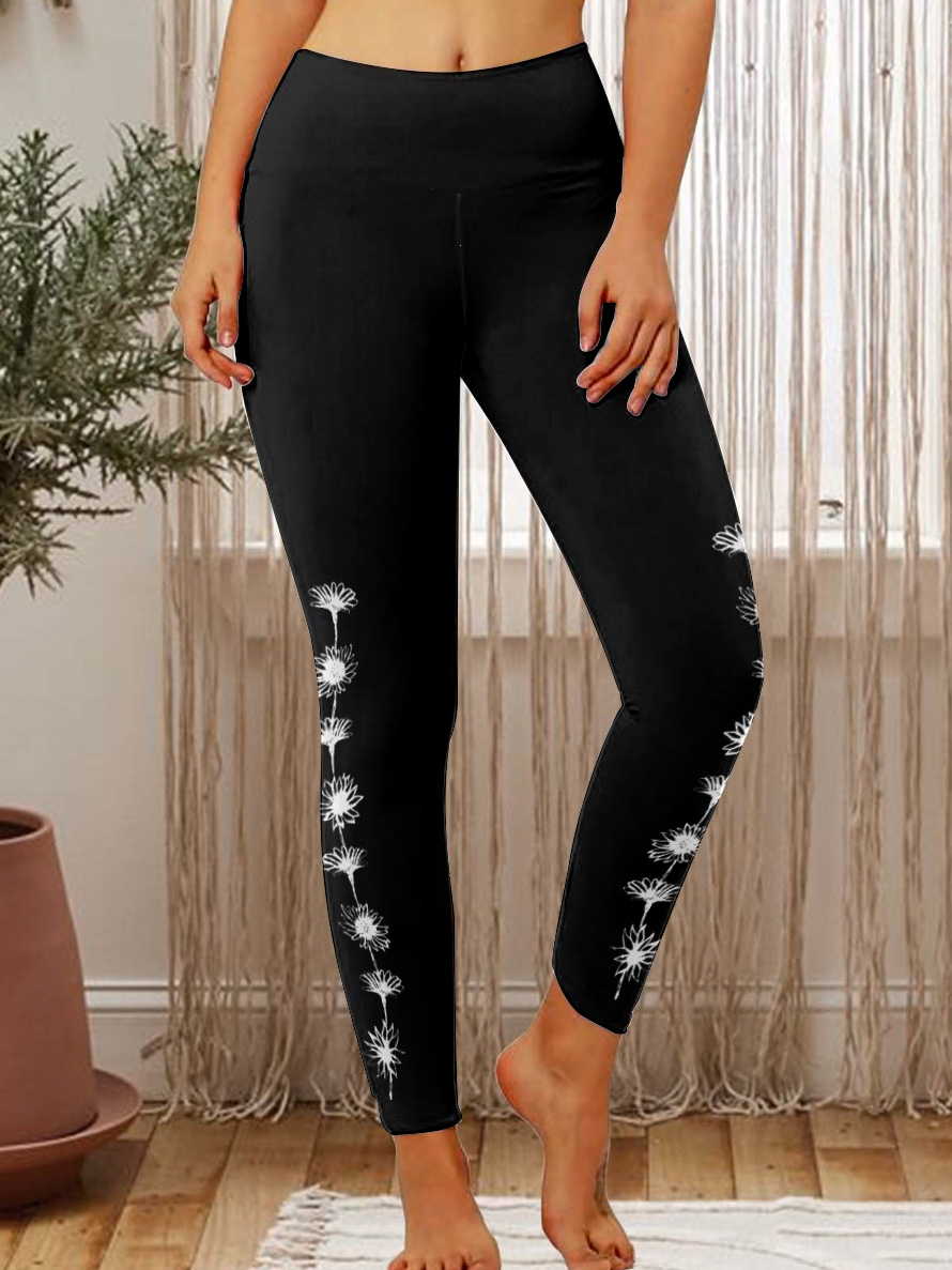 Women Regular Fit Daisy Leggings