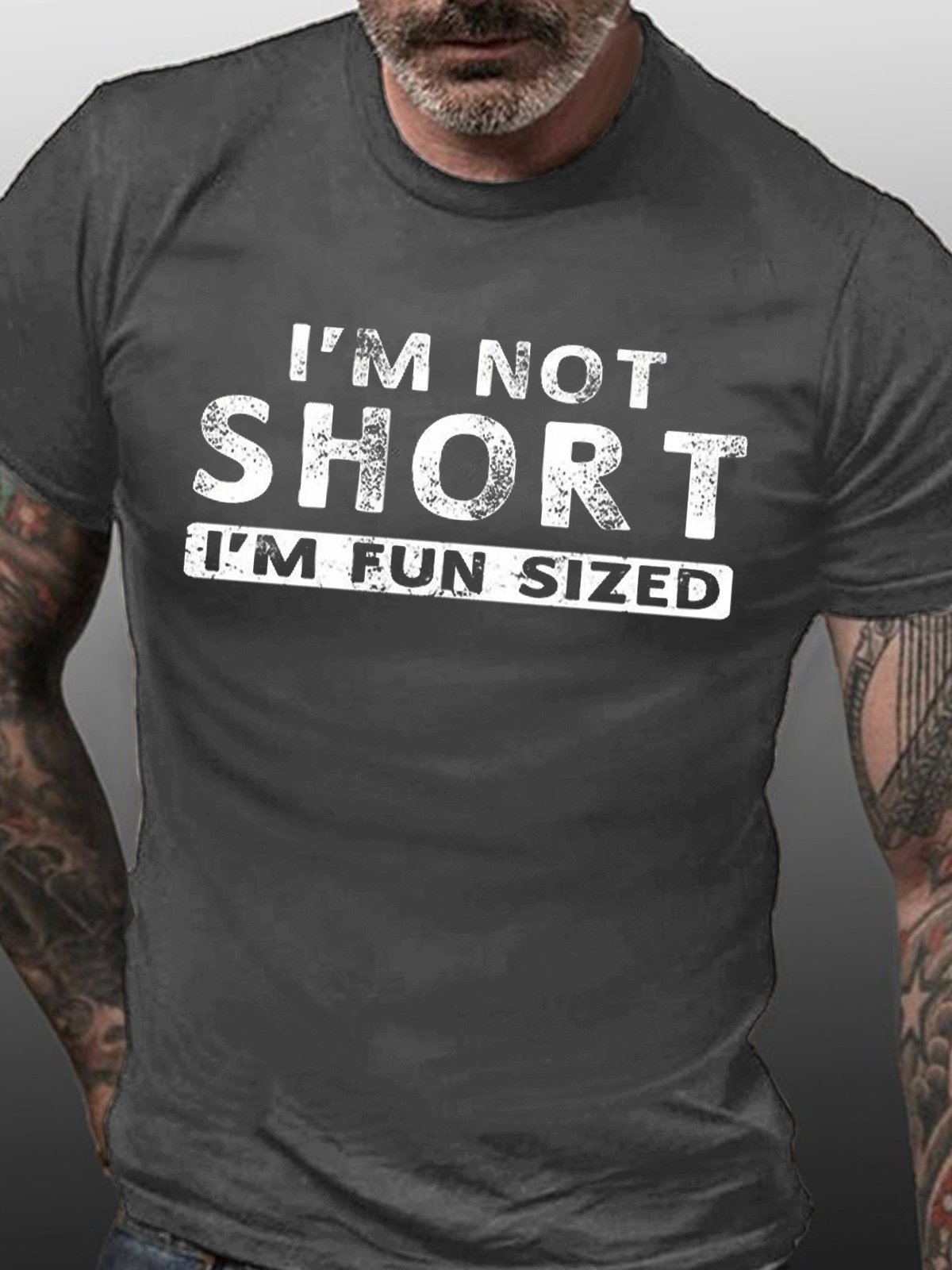 Womens Im Not Short Im Fun Sized Funny Casual Crew Neck T-Shirt